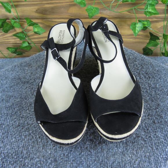 Kenneth Cole Women Reaction Win-Ning Ticket Ankle Strap Black Textile 7.5 Medium - Picture 2 of 6